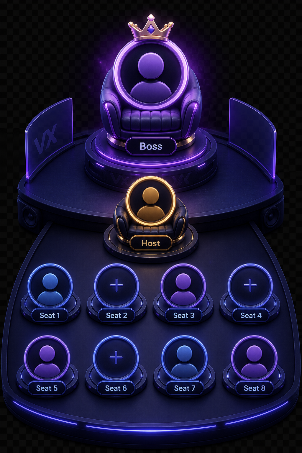 VoiceX Room Seats